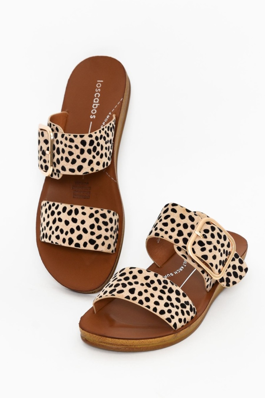 Shoes Los Cabos Slides | Doti Cheetah Buckle Slide