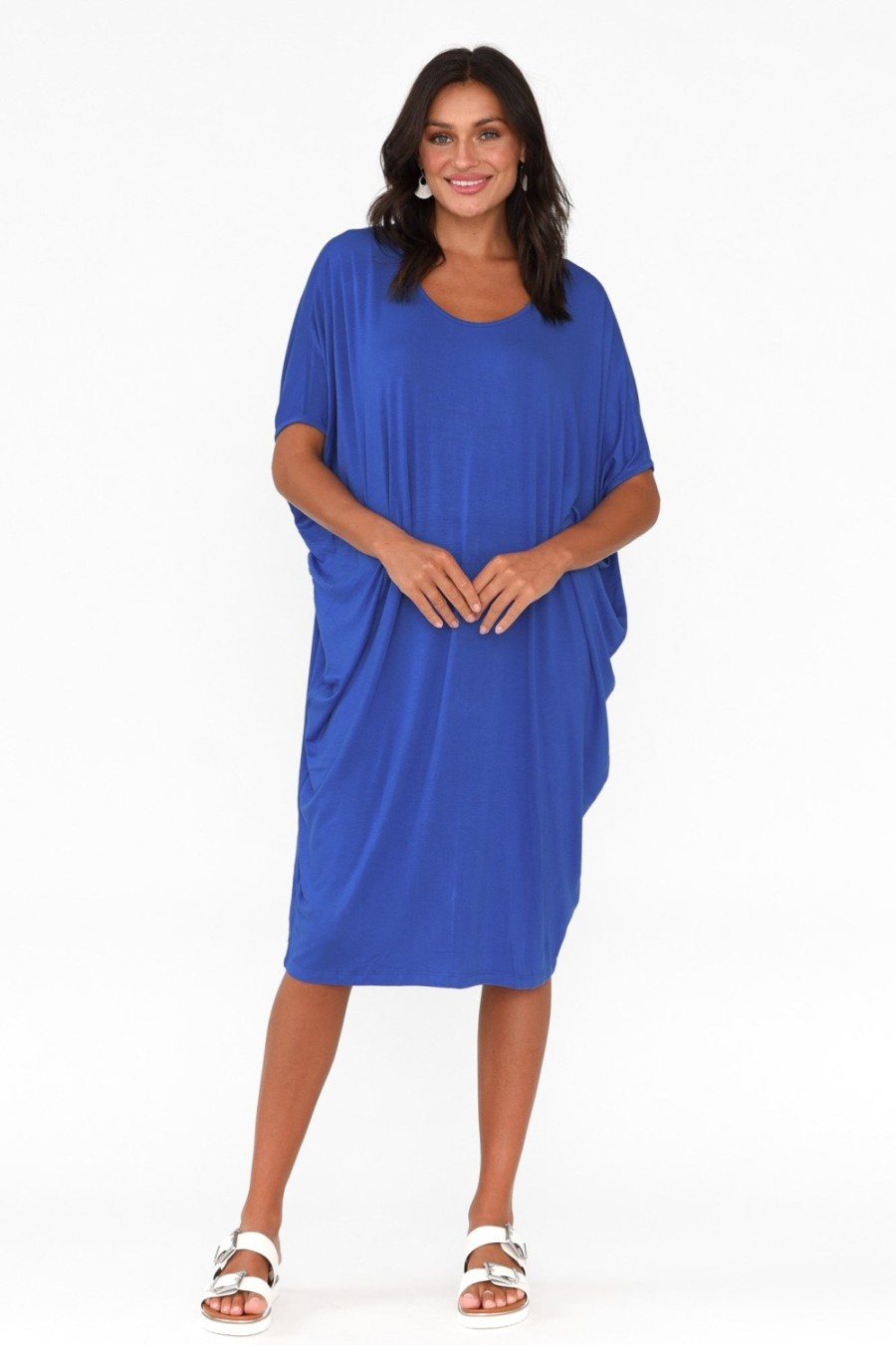 Clothing Betty Basics Above Knee Dresses | Cobalt Maui Dress