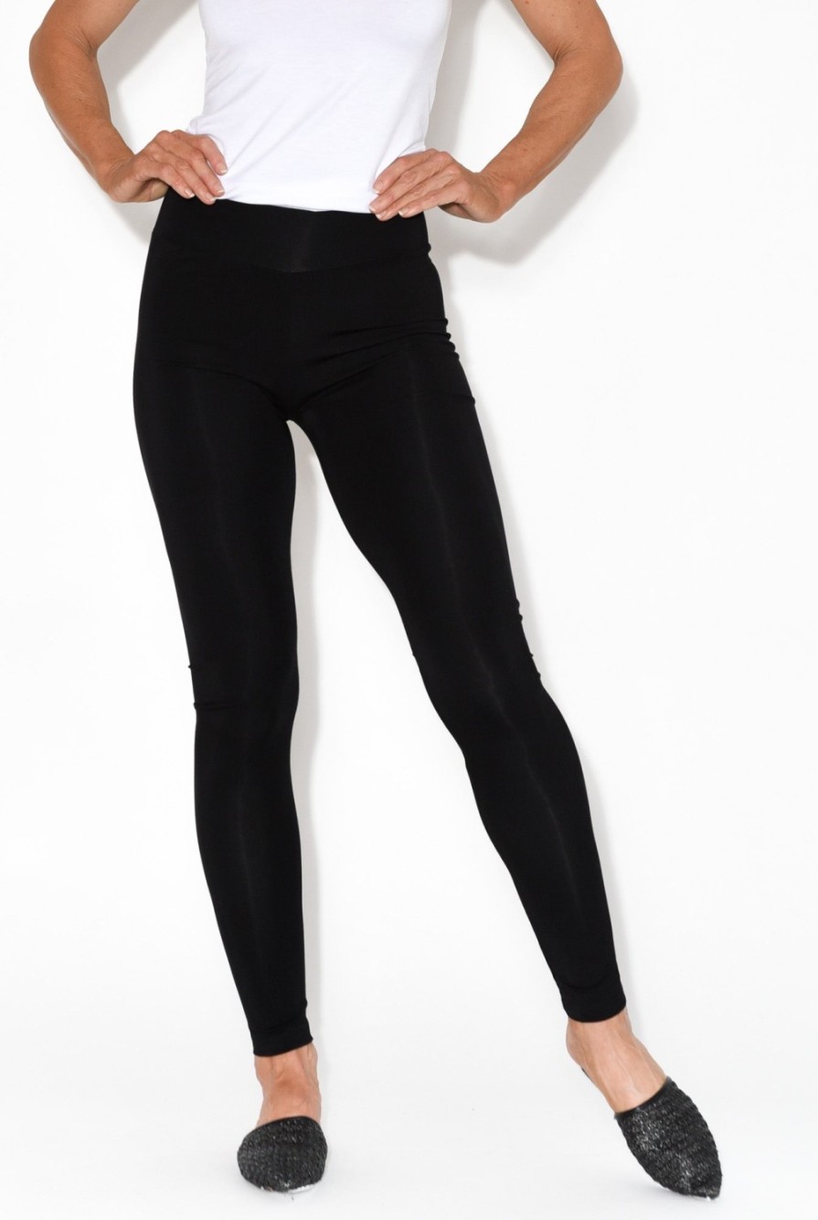 Clothing Lou Lou Leggings | Black Bamboo Stretch Leggings