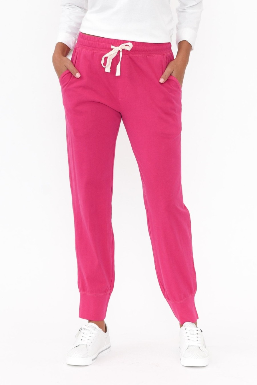 Clothing Elm Pants | Hot Pink Wash Out Lounge Pant