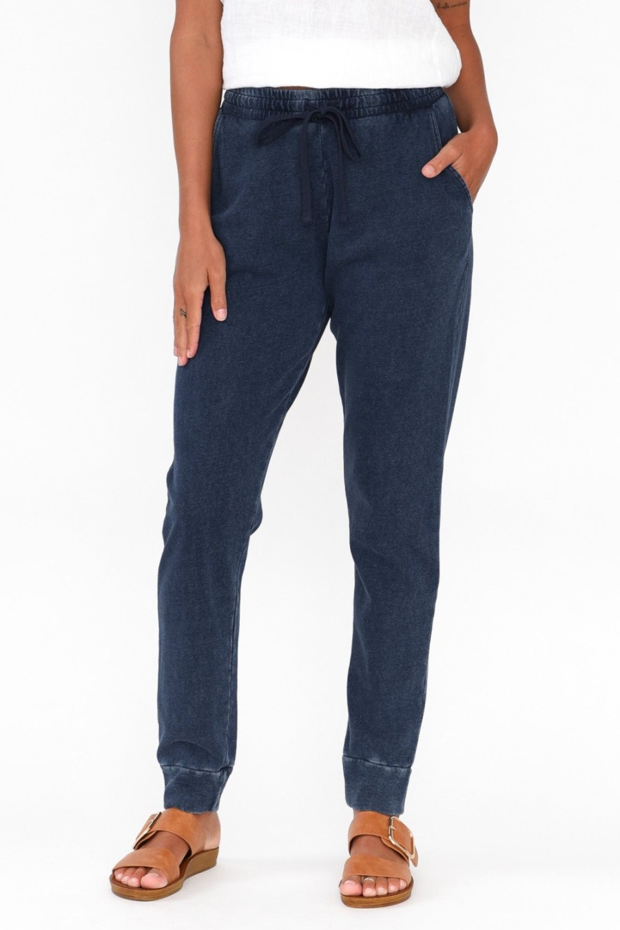 Clothing Betty Basics Pants | Heidi Indigo Cuffed Jogger Pant