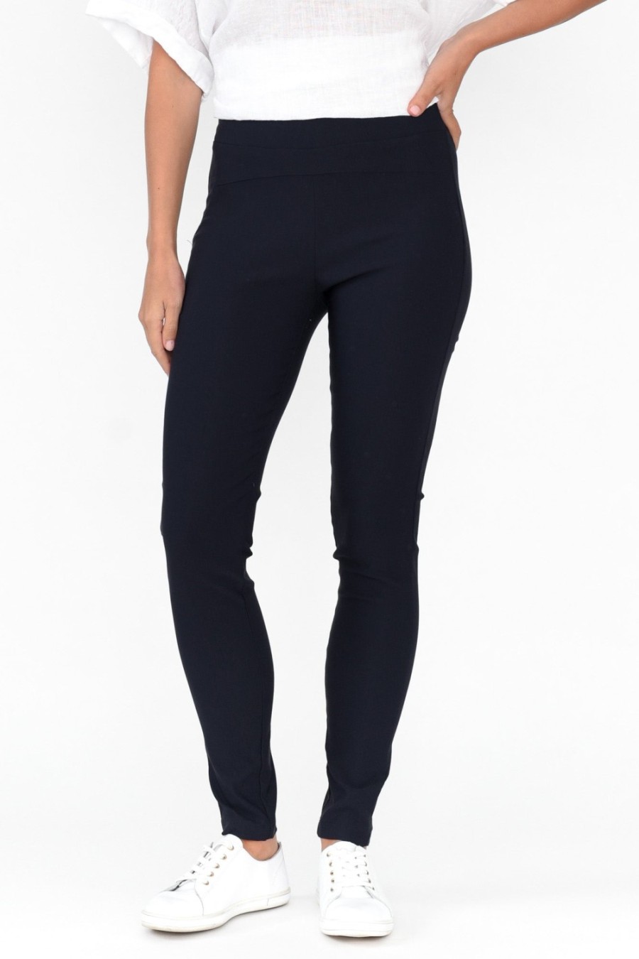 Clothing Tirelli Pants | Olympia Navy Straight Pant