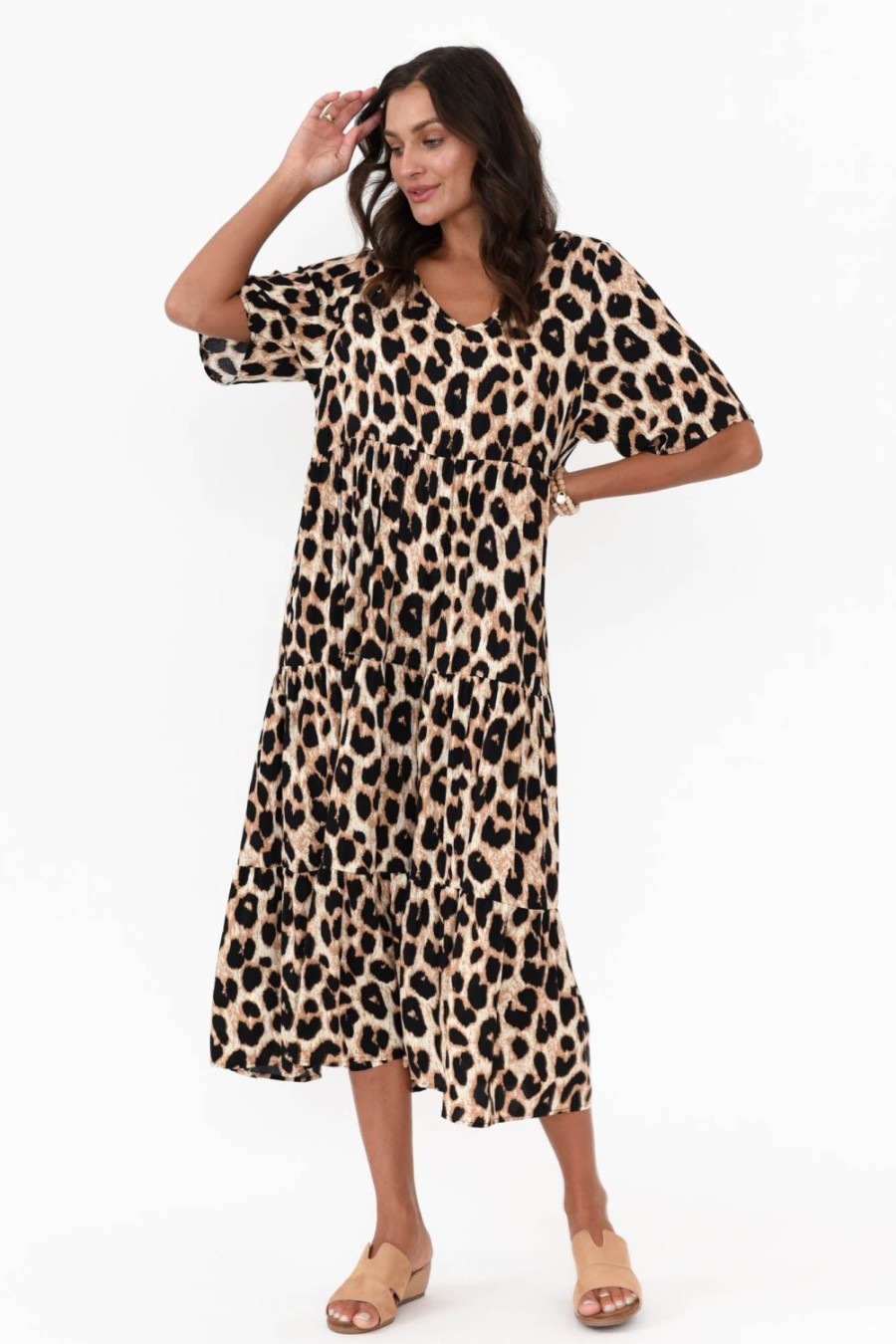 Clothing Slate the Label Maxi Dresses | Tully Brown Leopard Maxi Dress