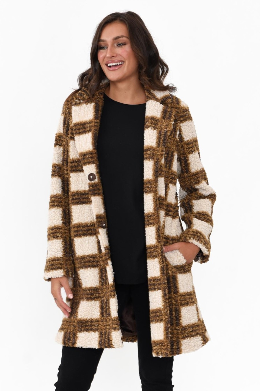 Clothing Brave u0026 True Coats | Jungle Caramel Check Coat