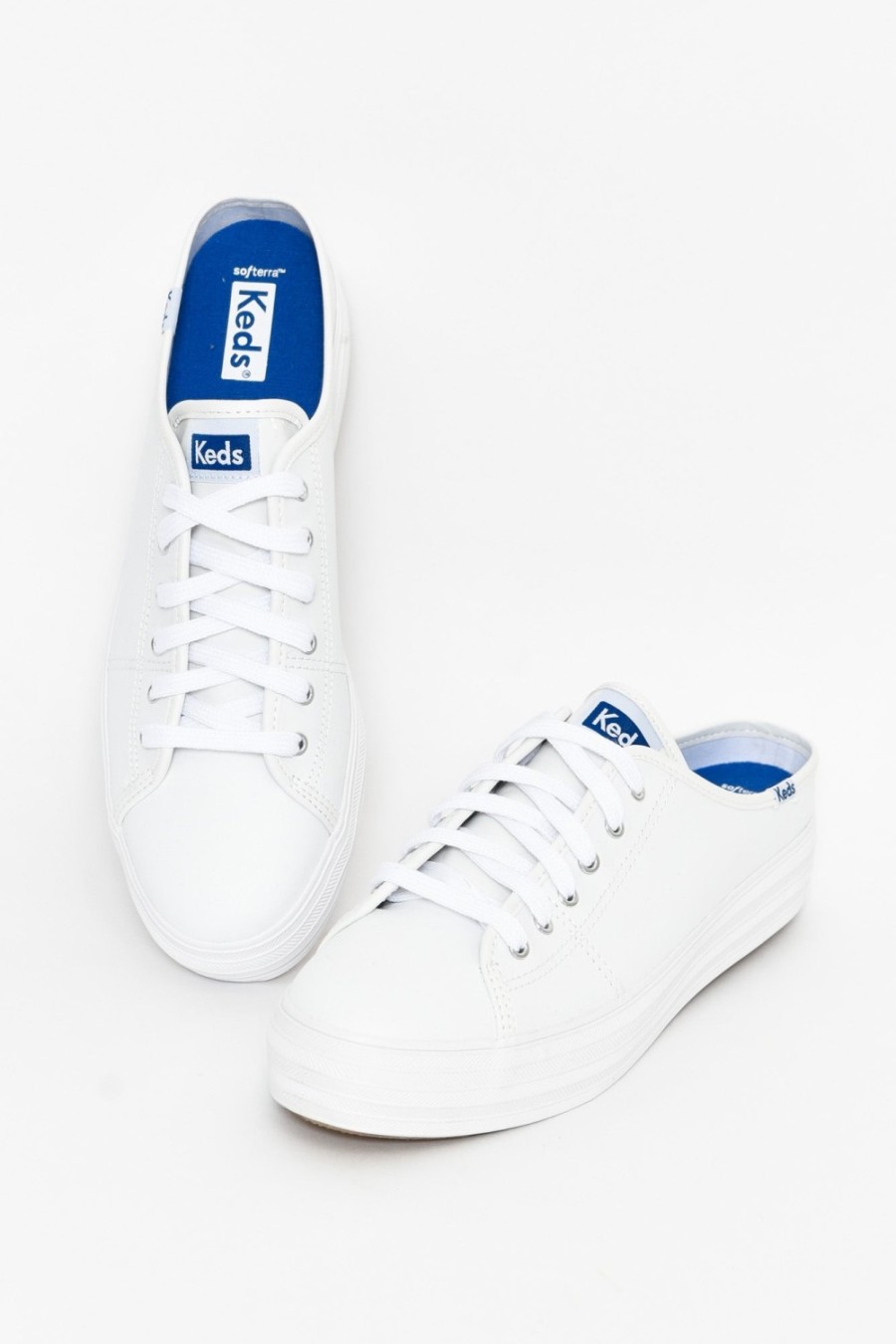 Shoes Keds White Sneakers | Triple Kick White Leather Mule Sneaker