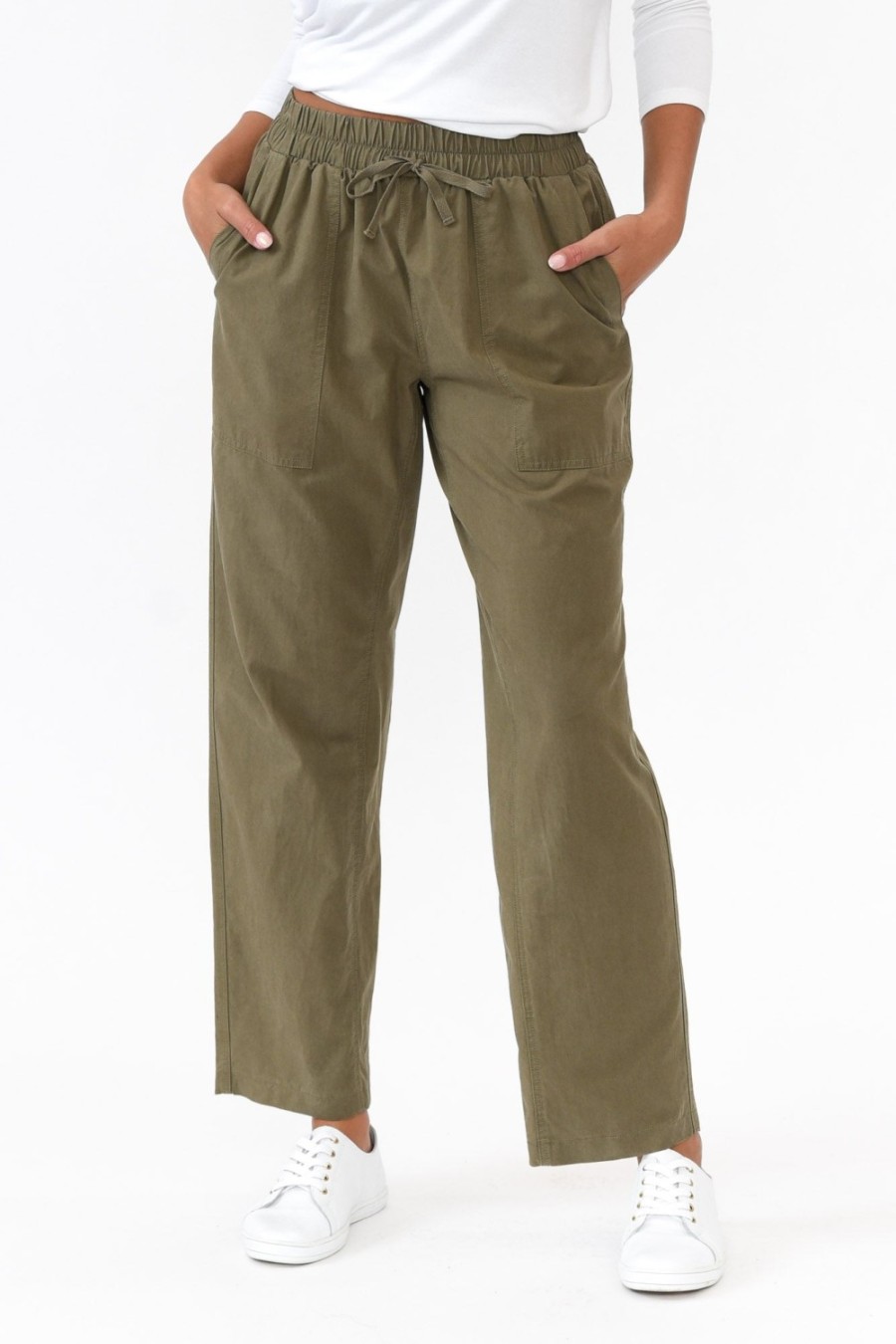 Clothing Betty Basics Pants | Santa Monica Khaki Pocket Pant