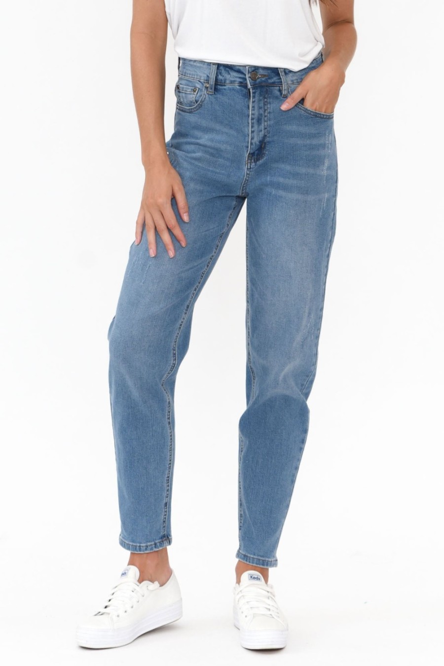 Clothing Threadz Jeans | Barbara Blue Cotton Jean