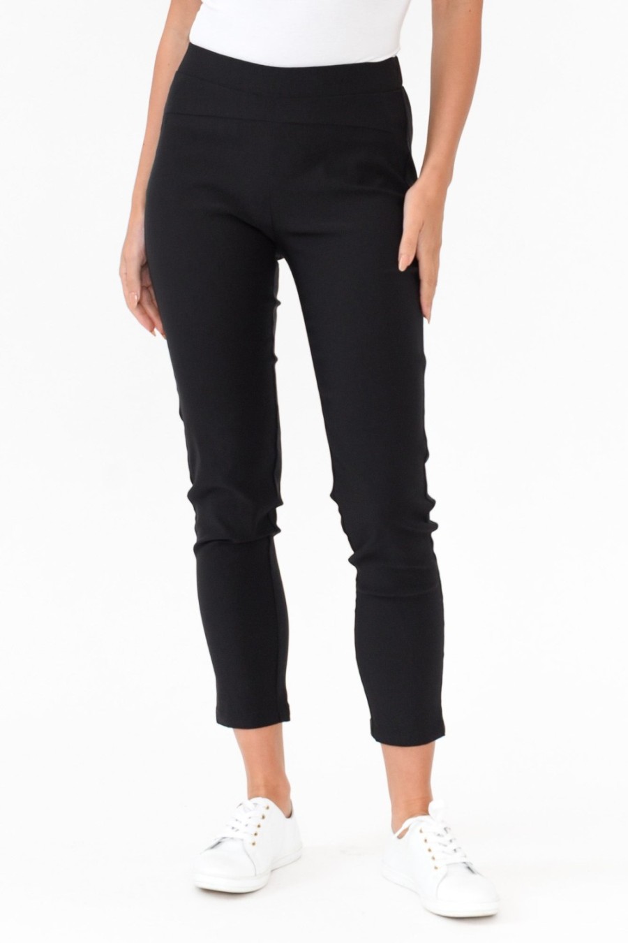 Clothing Tirelli Pants | Olympia Black Straight 7/8 Pant