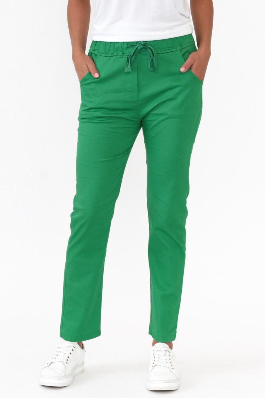 Clothing Cali and Co Pants | Hoffman Green Cotton Pant