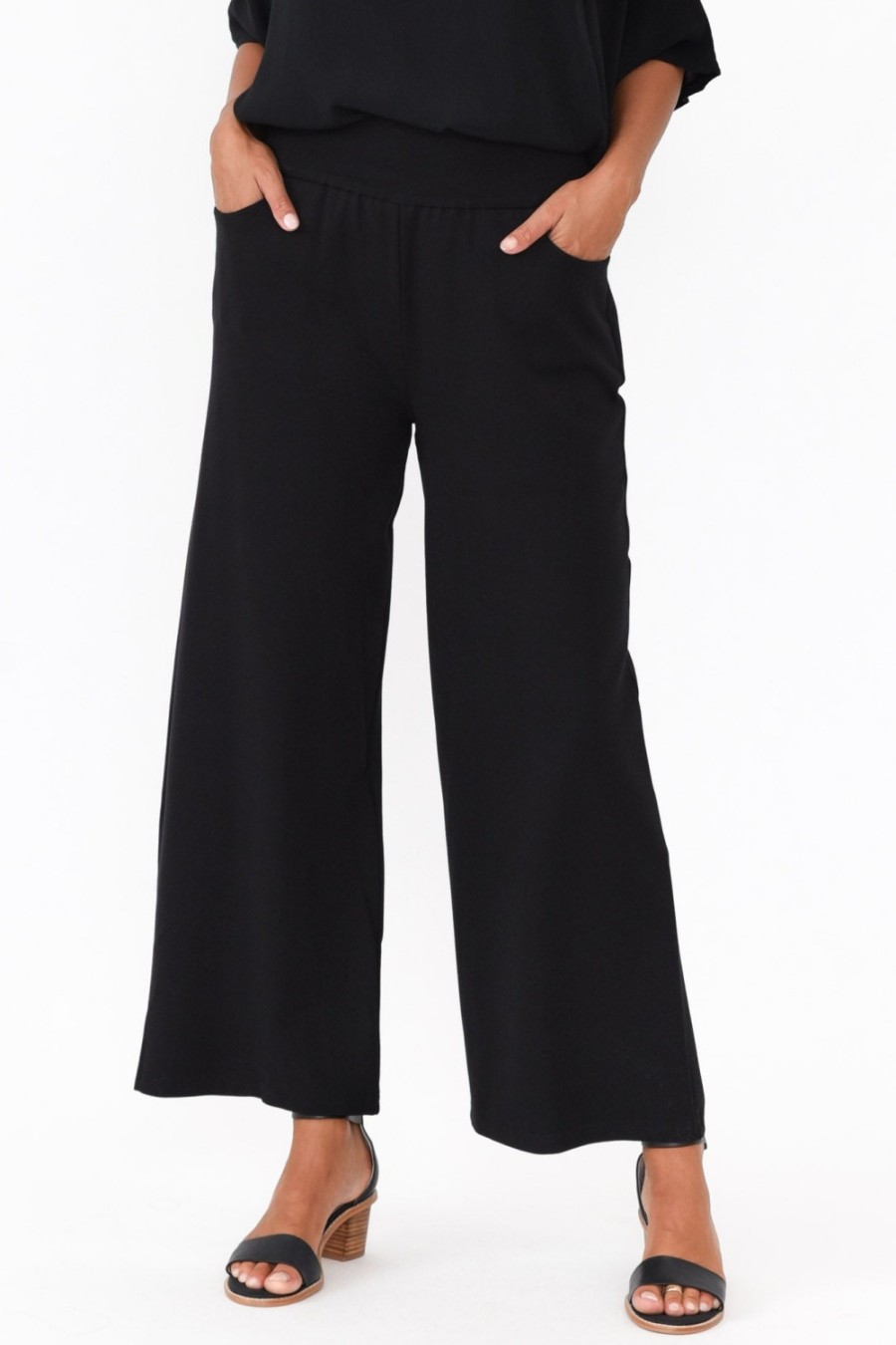 Clothing Clarity Pants | Kimmy Black Wide Leg Pant