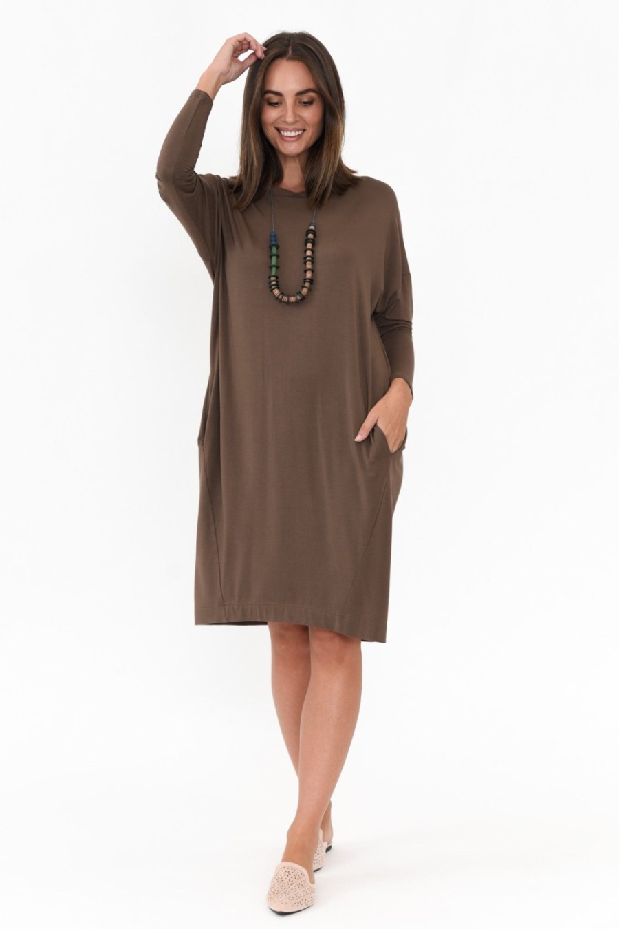 Clothing Lou Lou Bamboo Dresses | Turner Chocolate Bamboo Dress