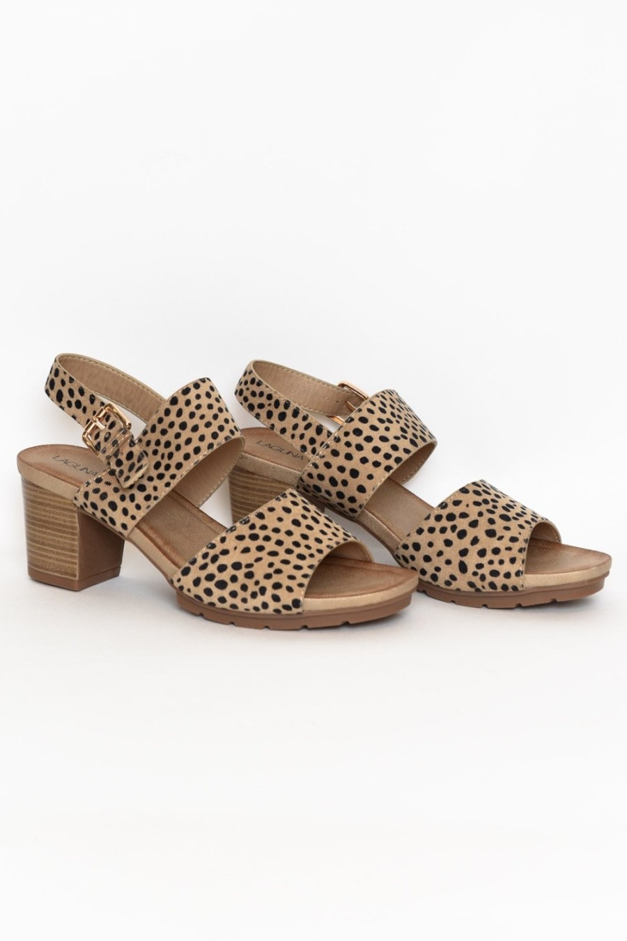 Shoes Laguna Quays Heeled Sandals | Horizon Cheetah Buckle Heel