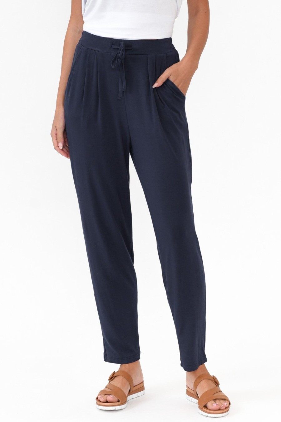 Clothing Willow Tree Pants | Alabama Navy Modal Straight Leg Pant