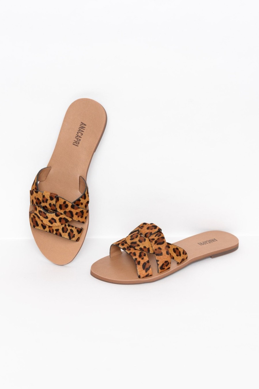 Shoes Anacapri Flat Sandals | Valentina Cheetah Slide