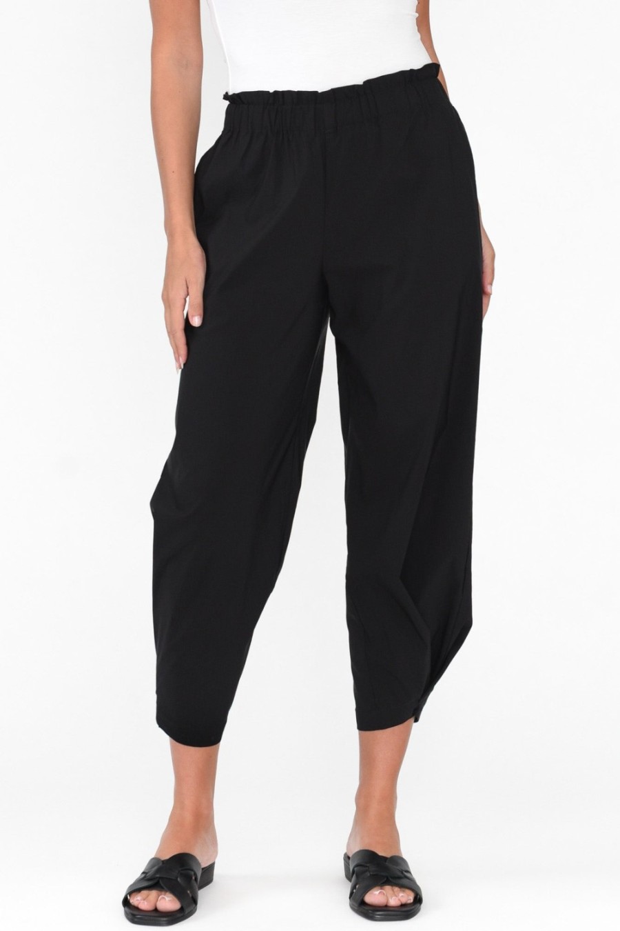 Clothing Clarity Pants | Carlton Black Convertible Cropped Pant