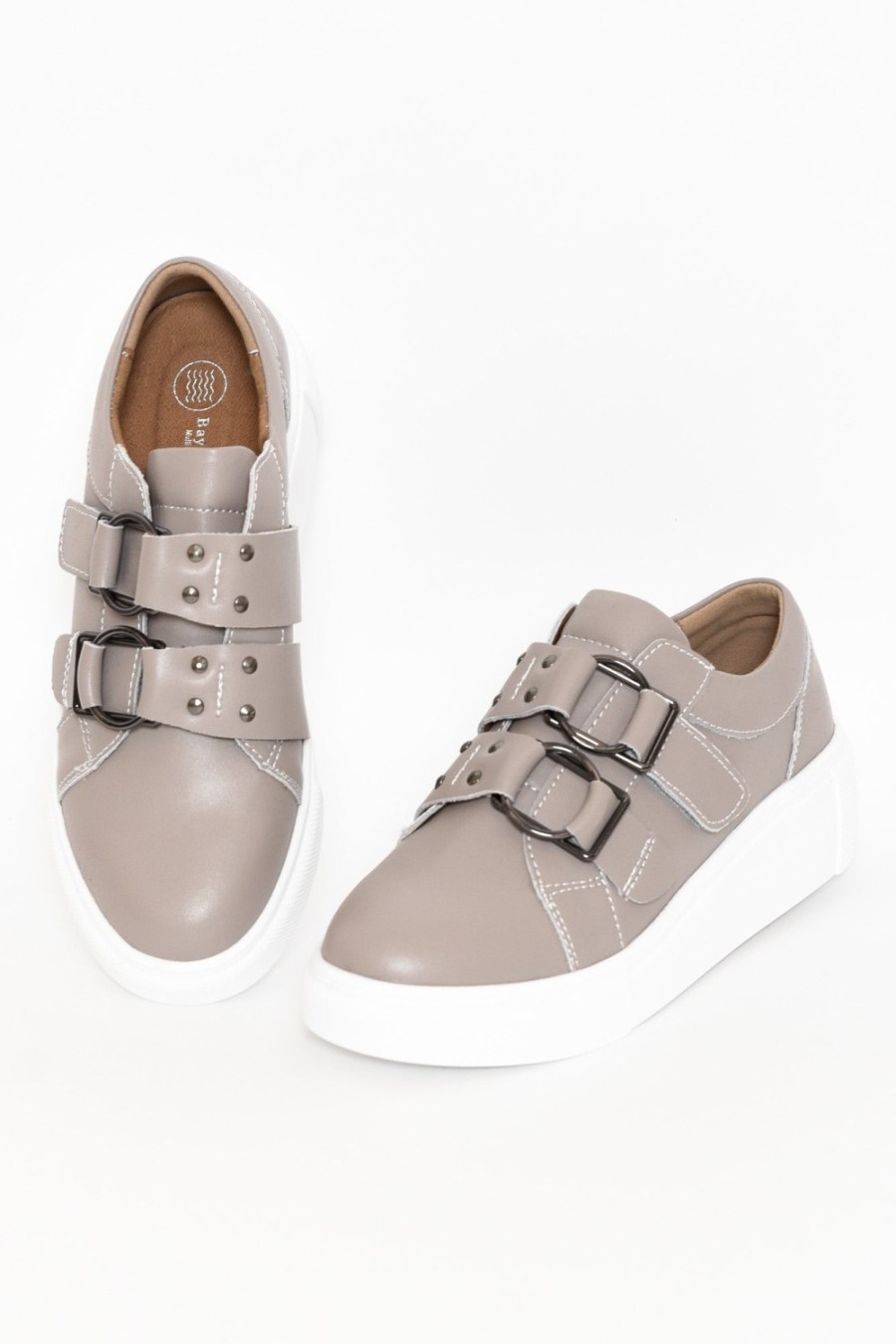 Shoes Bay Lane Leather Sneakers | Lovett Stone Platform Sneaker