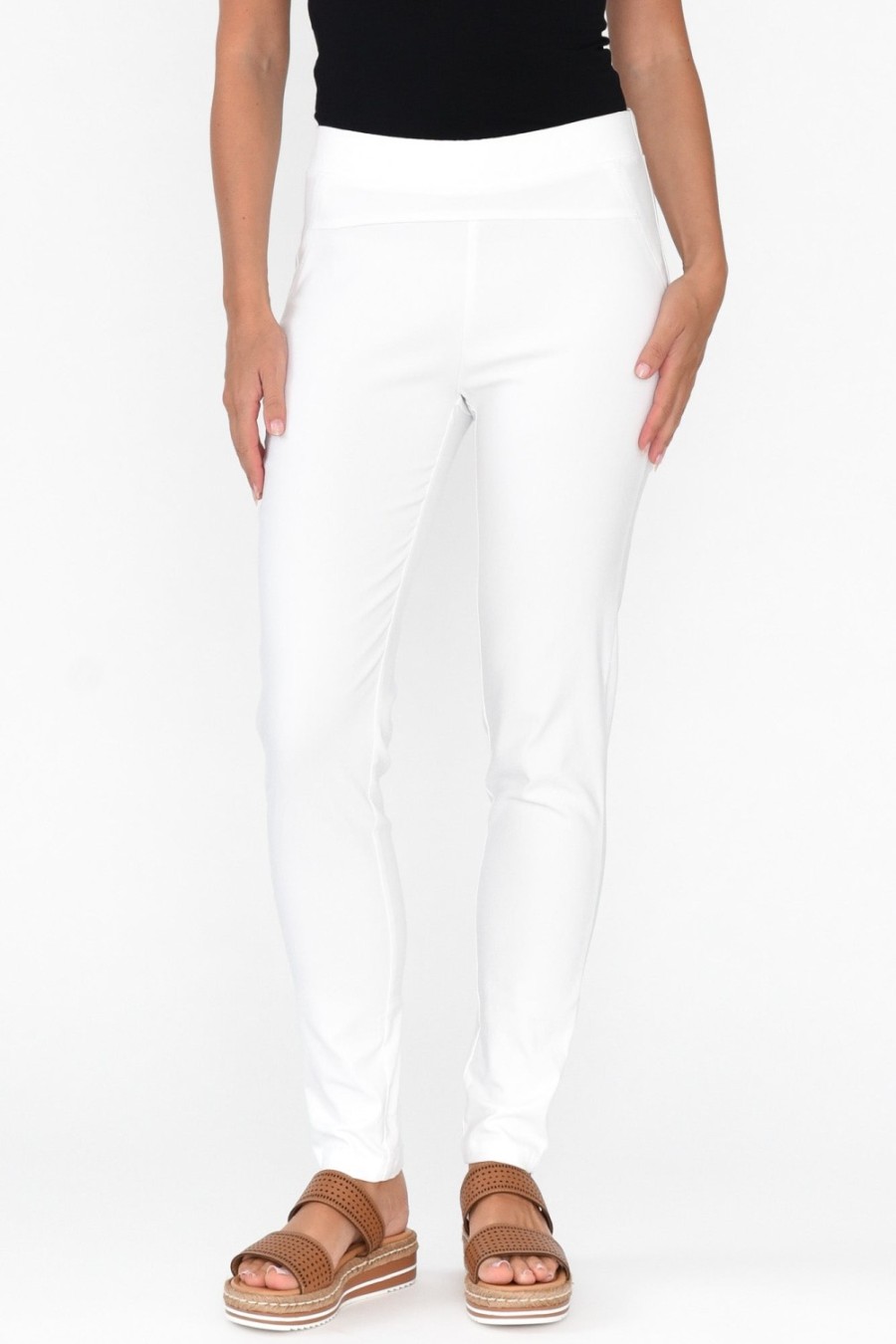 Clothing Tirelli Pants | Olympia White Straight Pant