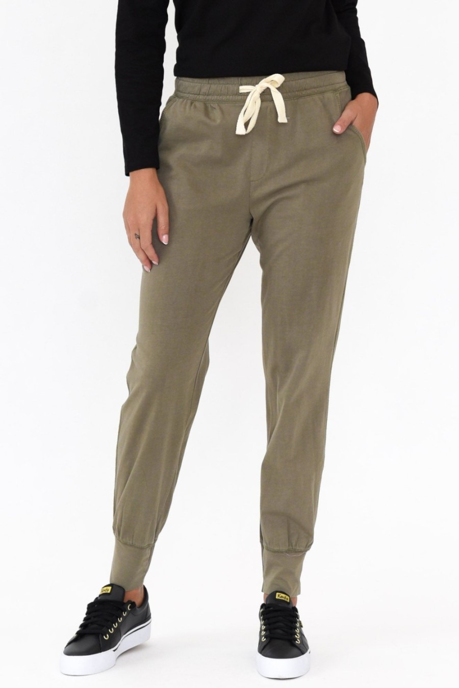 Clothing Elm Pants | Khaki Wash Out Lounge Pant