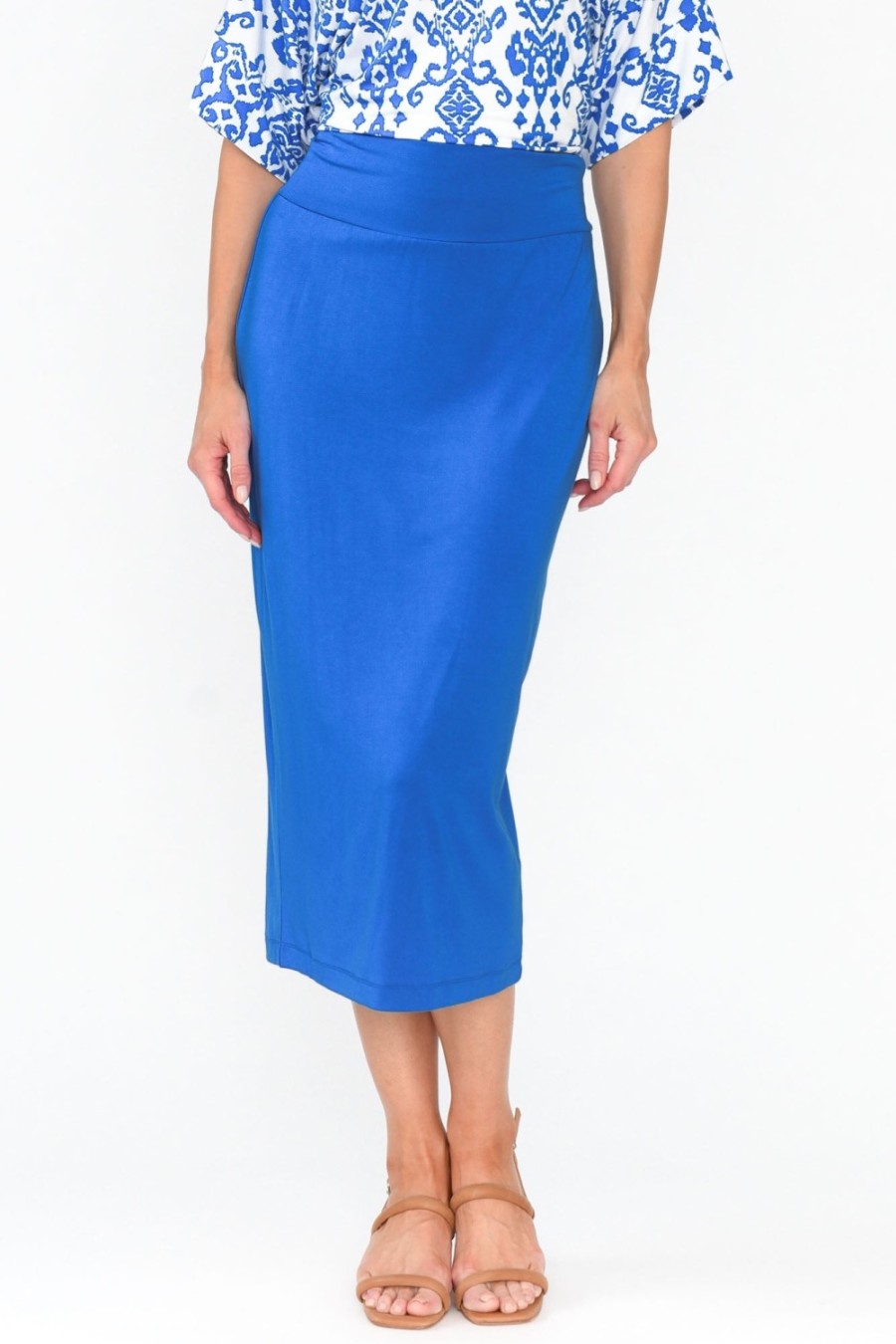 Clothing Lou Lou Skirts | Cobalt Bamboo Maxi Tube Skirt