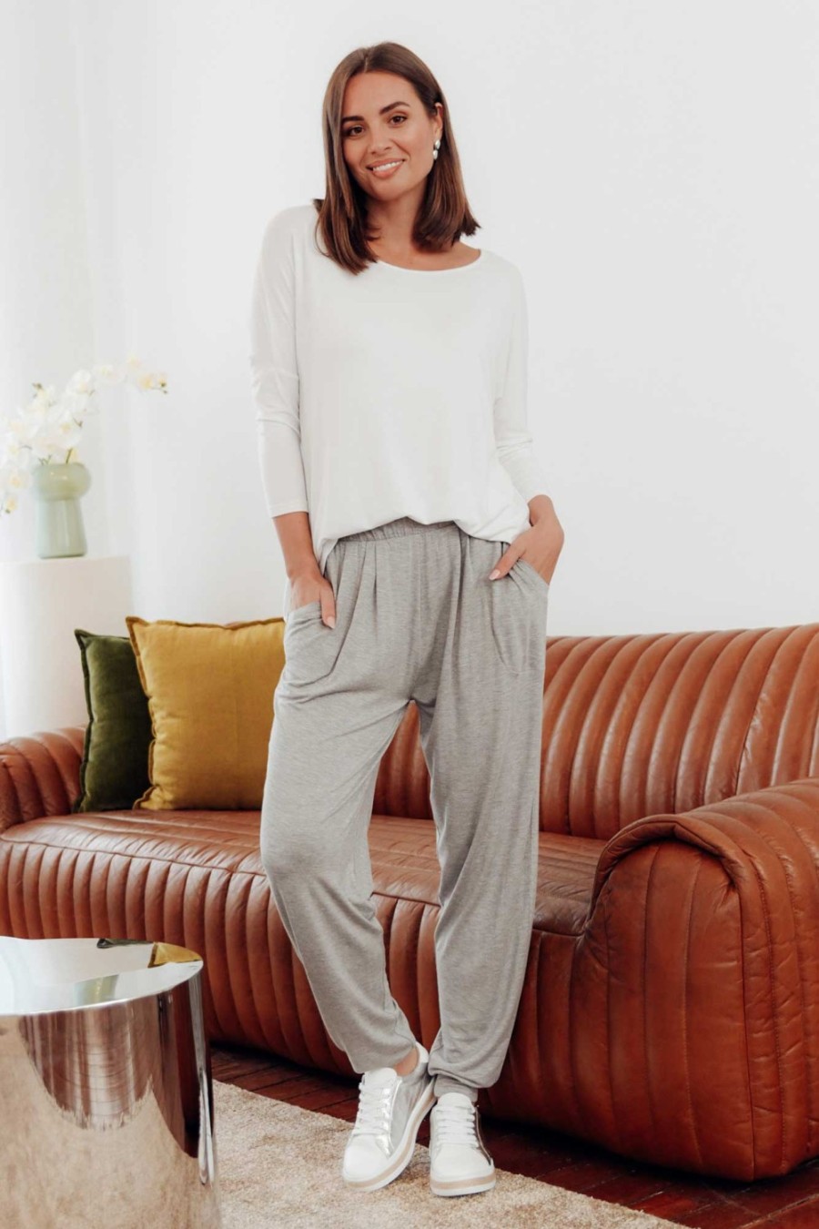 Clothing Betty Basics Pants | Grey Marle Weekend Pant