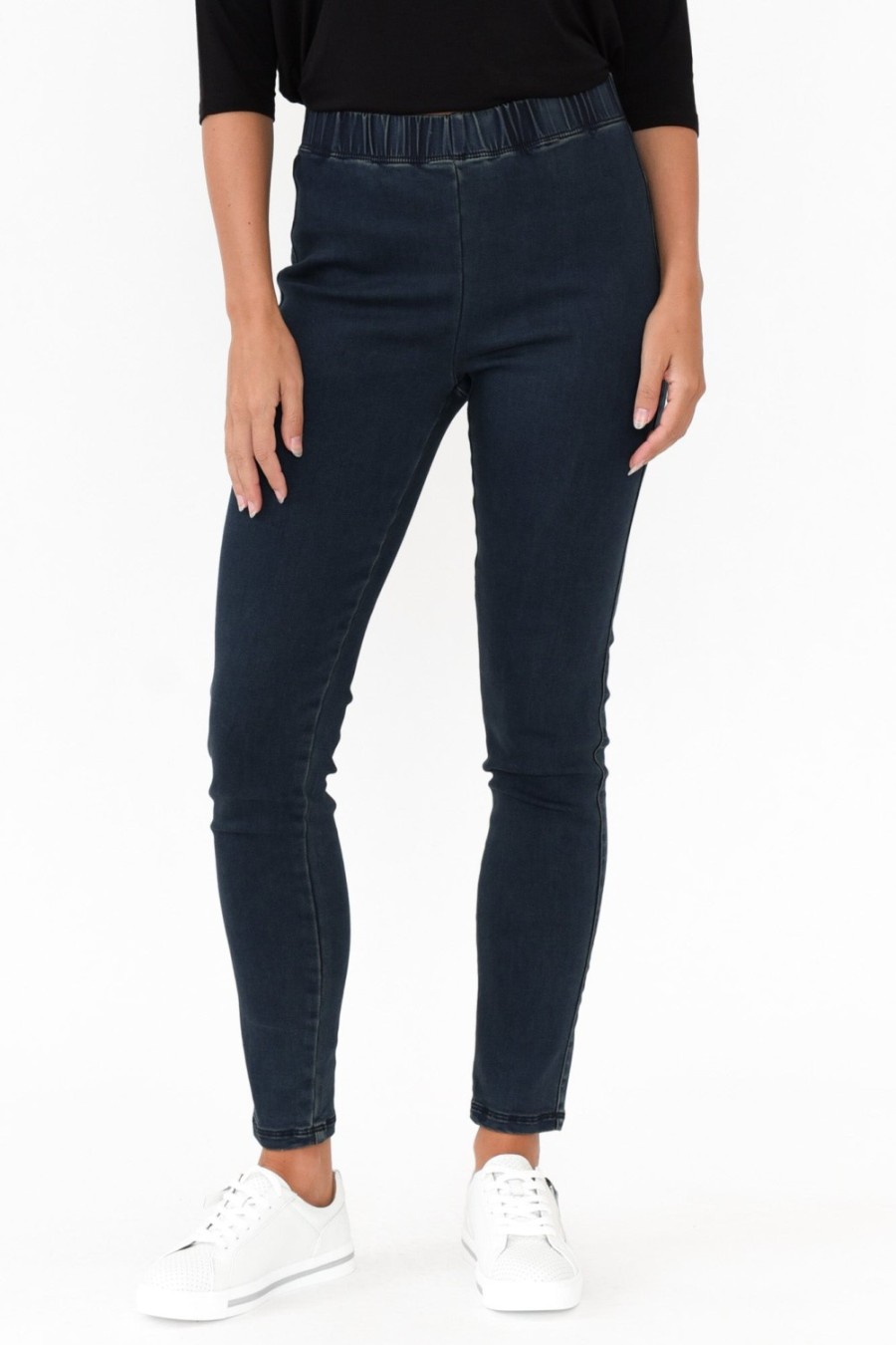 Clothing Threadz Jeans | Polly Blue Cotton Stretch Pant