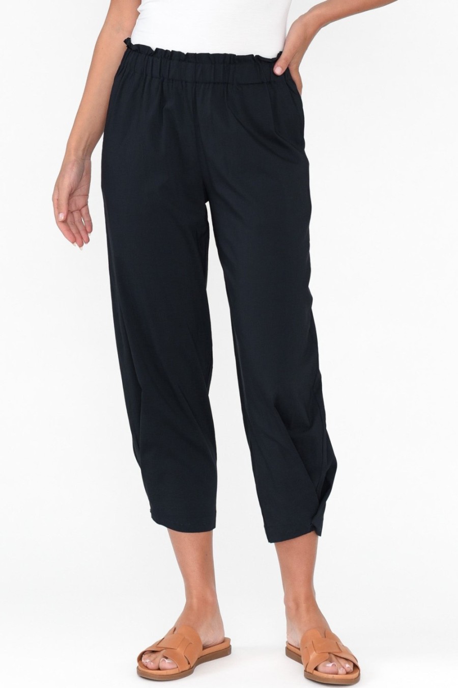 Clothing Clarity Pants | Carlton Navy Convertible Cropped Pant