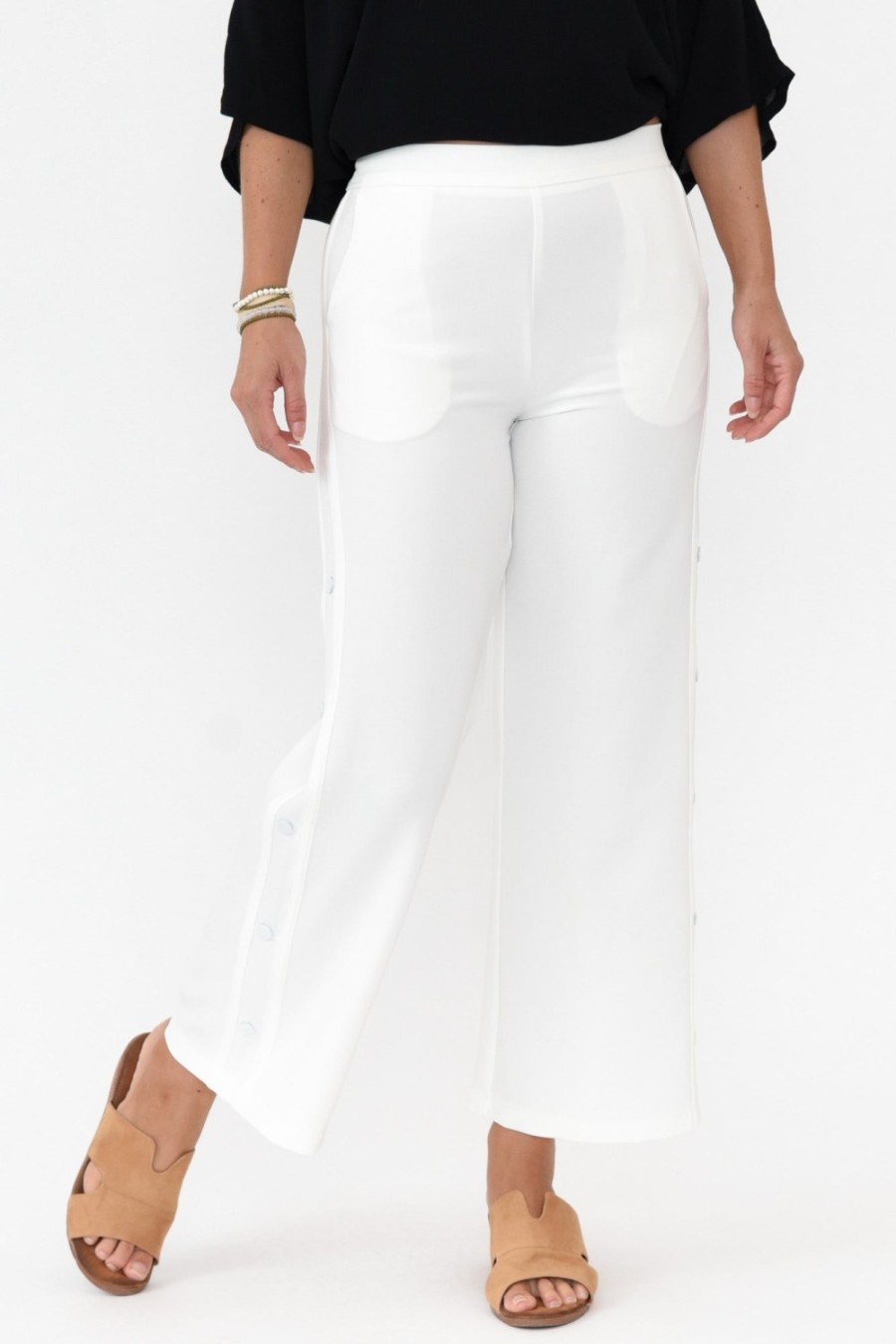 Clothing Hammock u0026 Vine Pants | Estelle White Wide Leg Pant