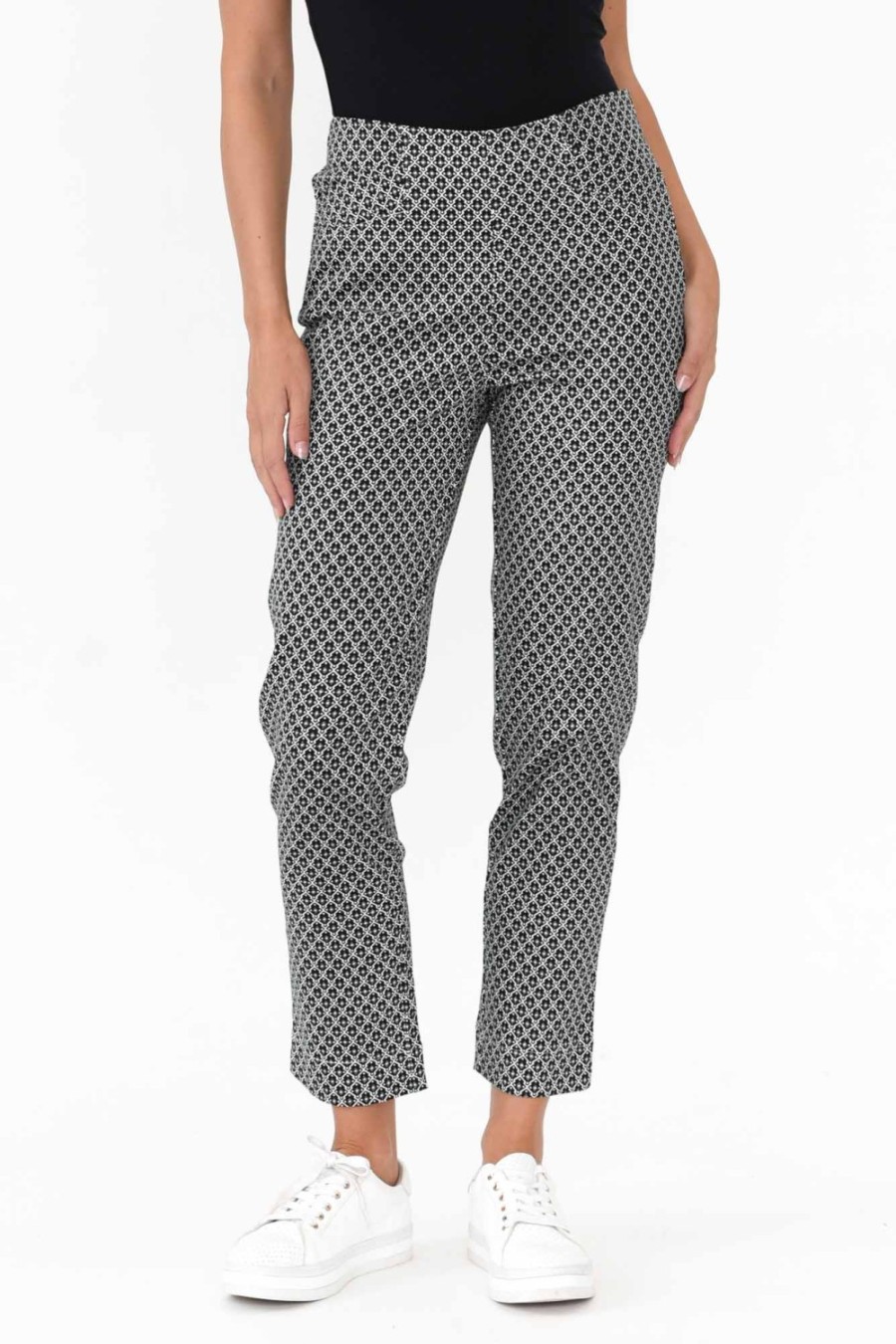 Clothing Gordon Smith Pants | June Black Geo Cotton Stretch Pant