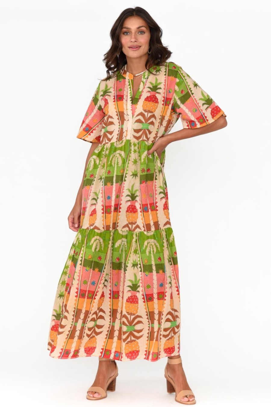 Clothing Holiday Cotton Dresses | Lynwood Tropical Cotton Maxi Dress