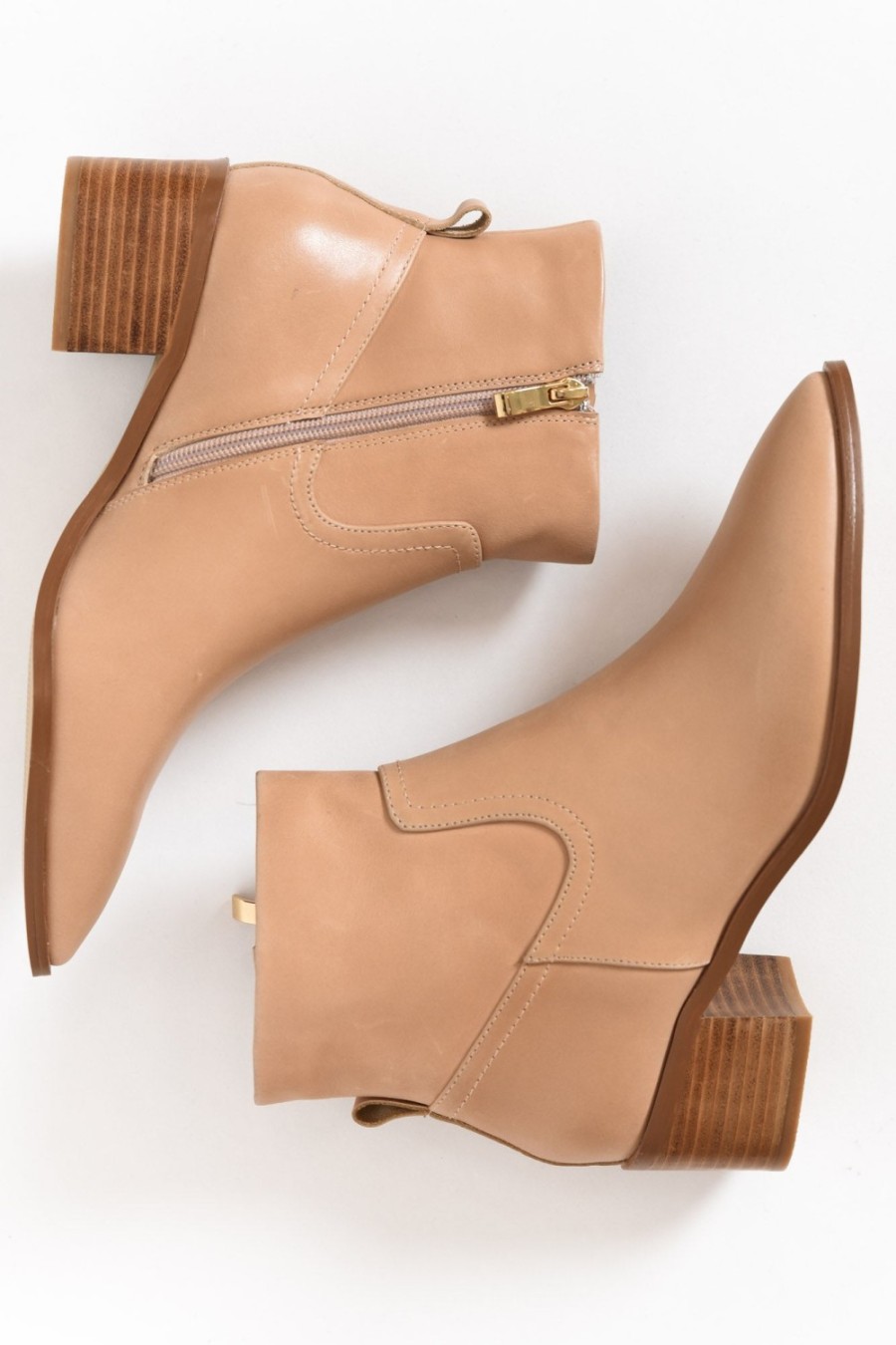 Shoes Nude Shoes | Haven Nude Leather Ankle Boot