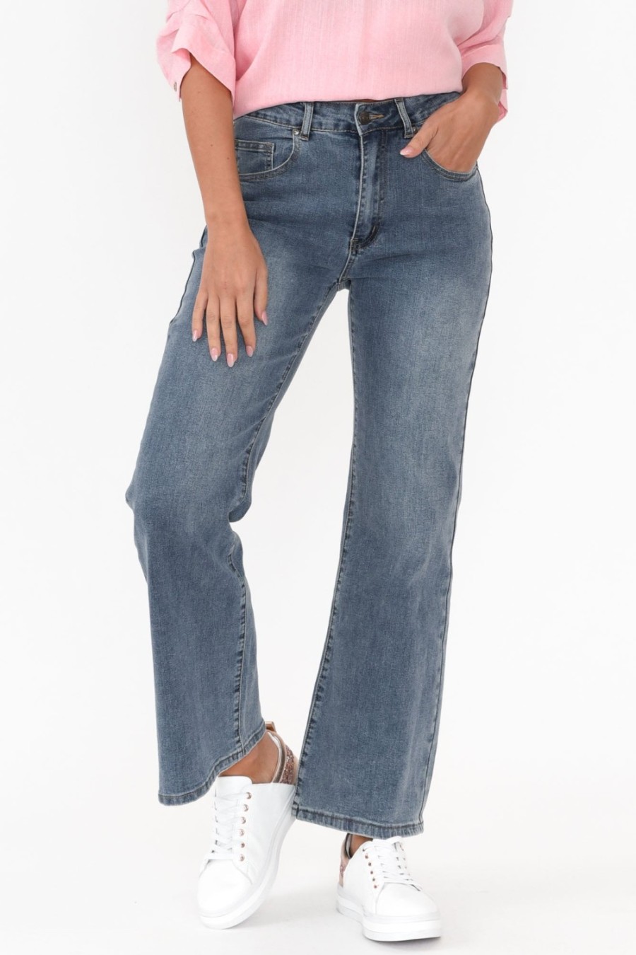 Clothing Threadz Jeans | Vicki Blue Denim Jean