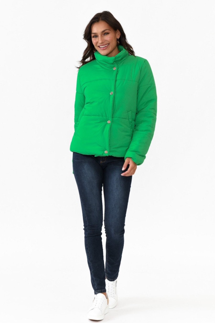 Clothing Brave u0026 True Jackets | Hudson Green Puffer Jacket