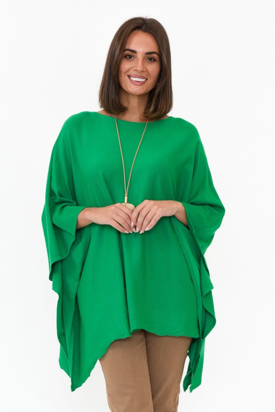 Clothing Willow Tree Ponchos | Timothy Green Cotton Stretch Poncho