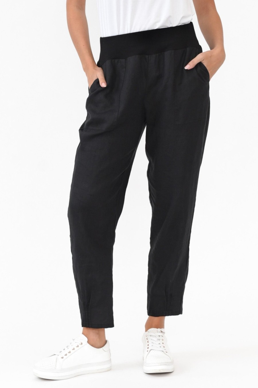 Clothing Gordon Smith Pants | Tatum Black Linen Pant