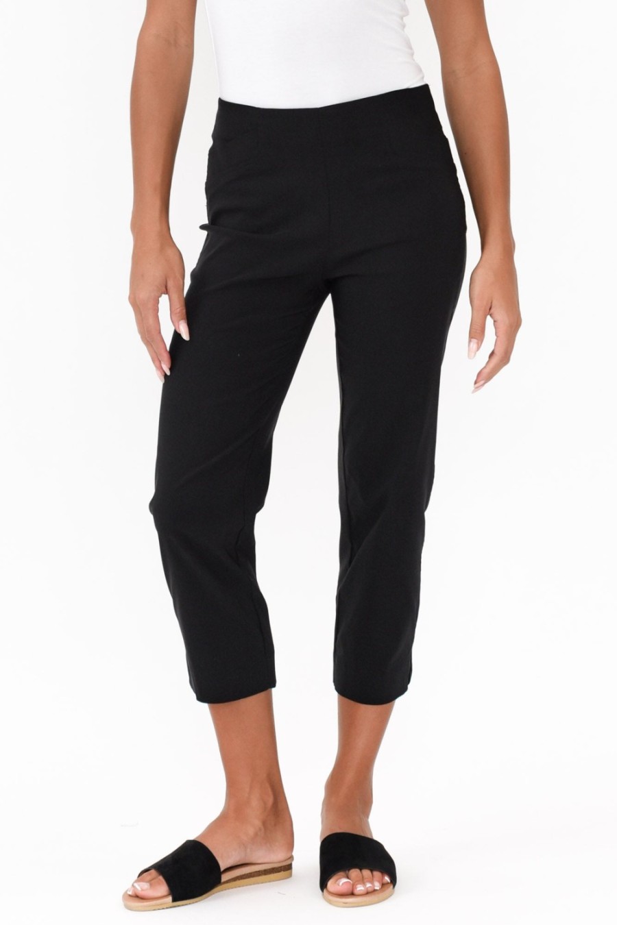 Clothing Threadz Pants | Cody Black Straight Leg Stretch Pant