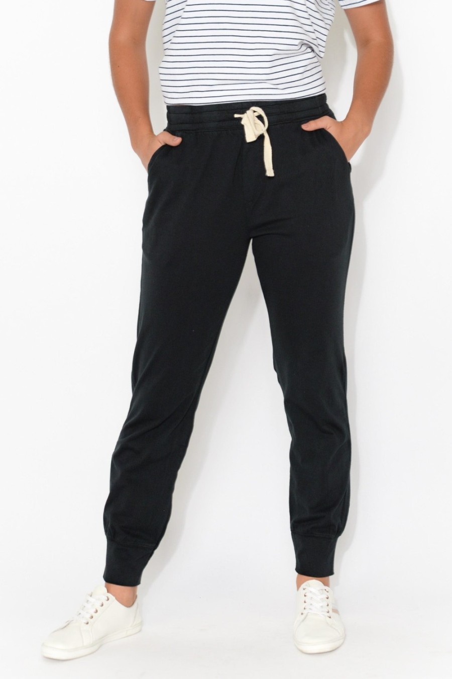 Clothing Elm Pants | Black Wash Out Lounge Pant