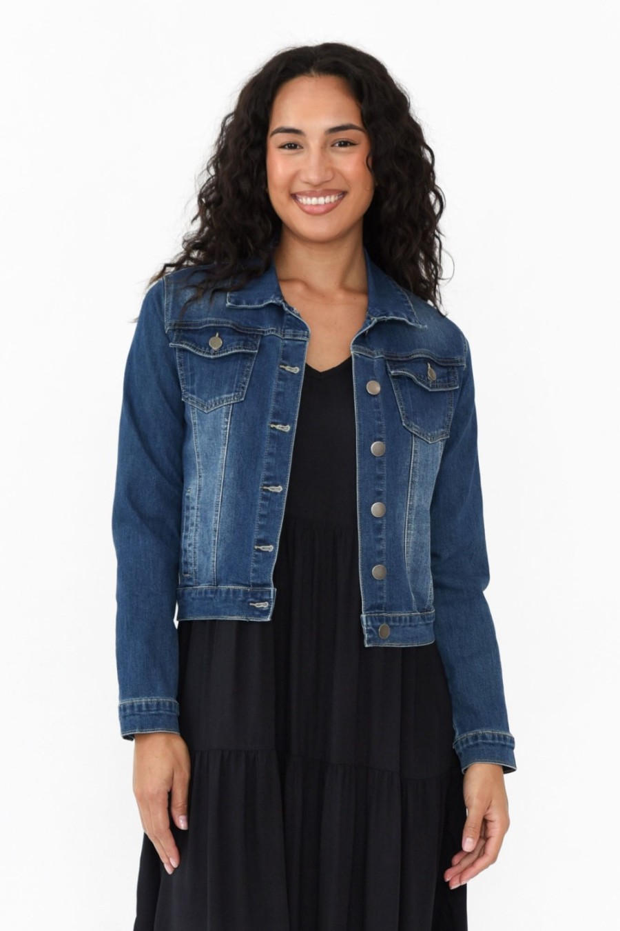 Clothing Country Denim Jackets | Rellie Blue Denim Stretch Jacket