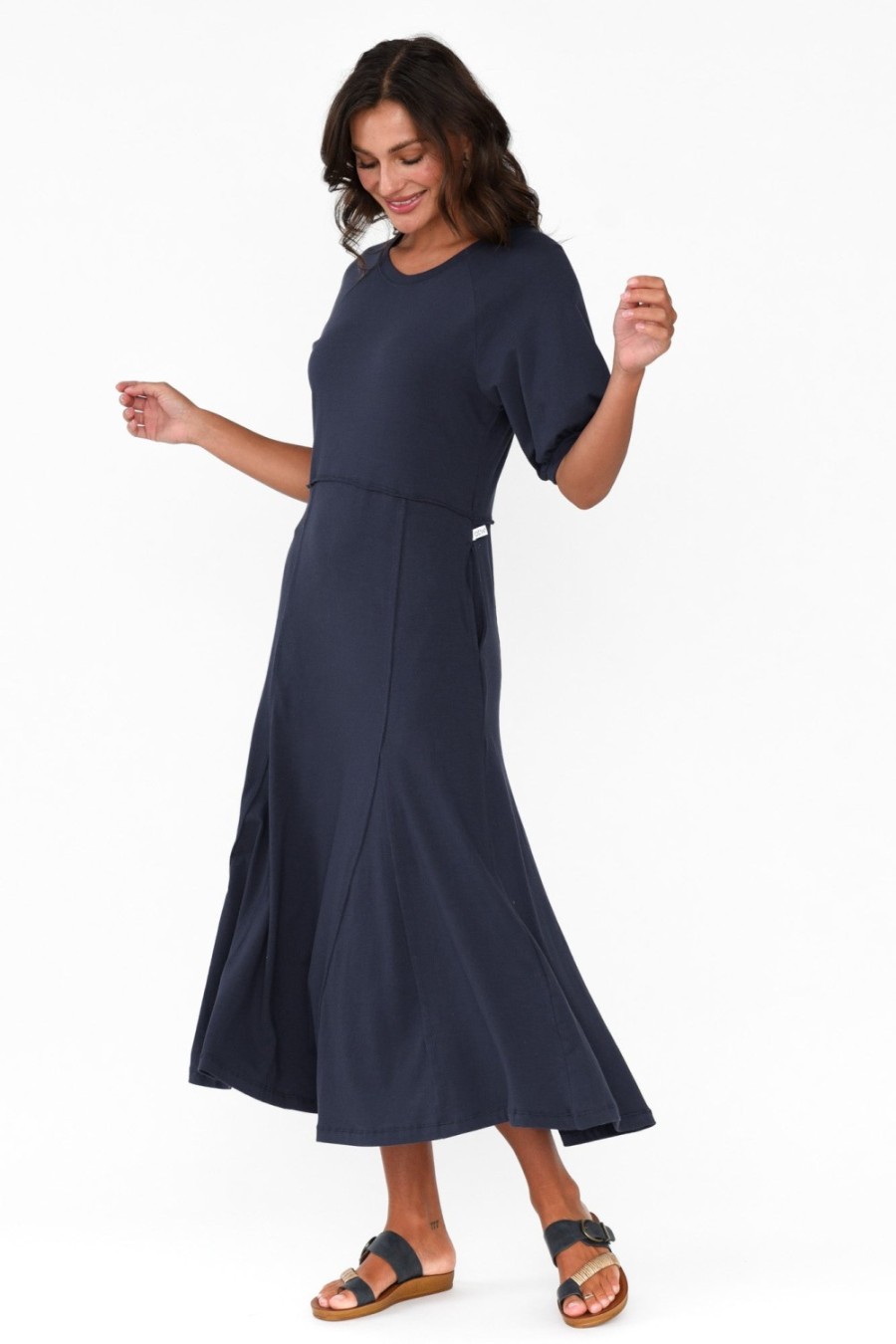 Clothing One Ten Willow Midi Dresses | Colorado Navy Cotton Maxi Dress