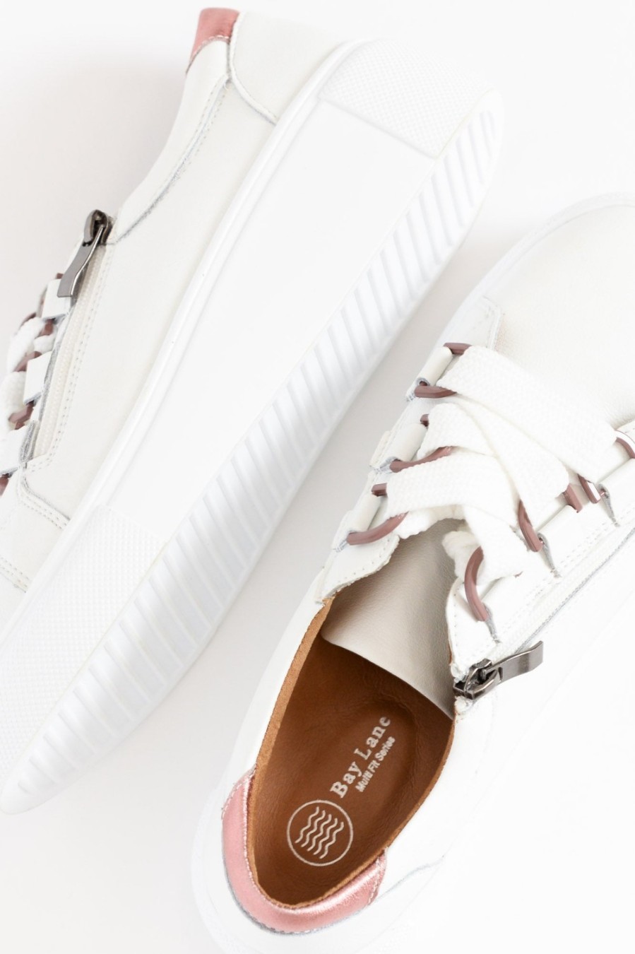 Shoes Bay Lane White Sneakers | Luxe White Leather Sneaker