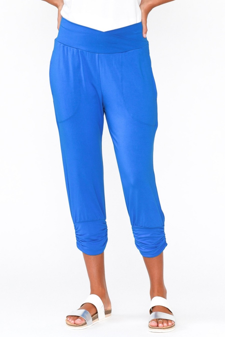 Clothing Lou Lou Pants | Perry Cobalt Bamboo Crop Pant