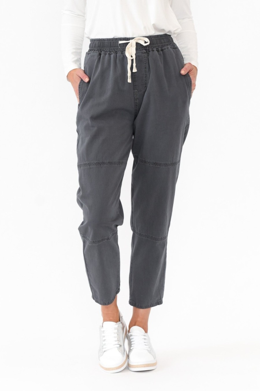 Clothing Willow Tree Pants | Johnston Charcoal Drawstring Pant