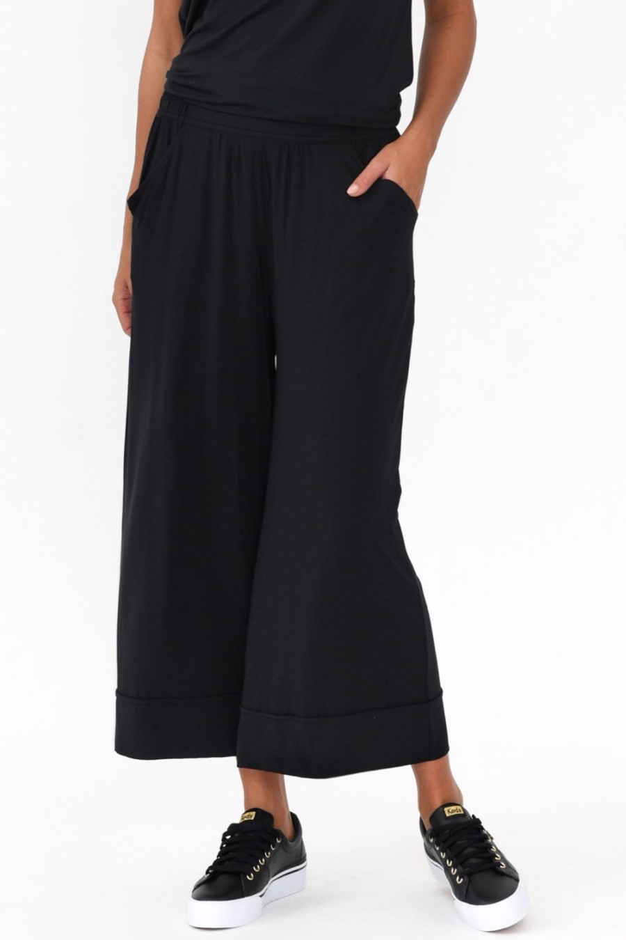 Clothing Tani Pants | Lena Black Micro Modal Resort Pant