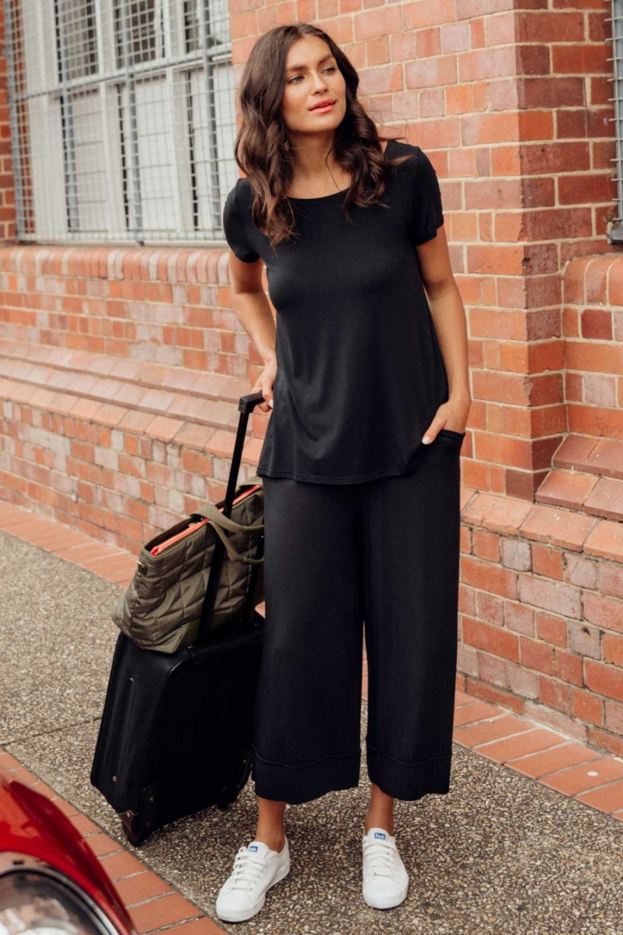 Clothing Tani Pants | Lena Black Micro Modal Resort Pant