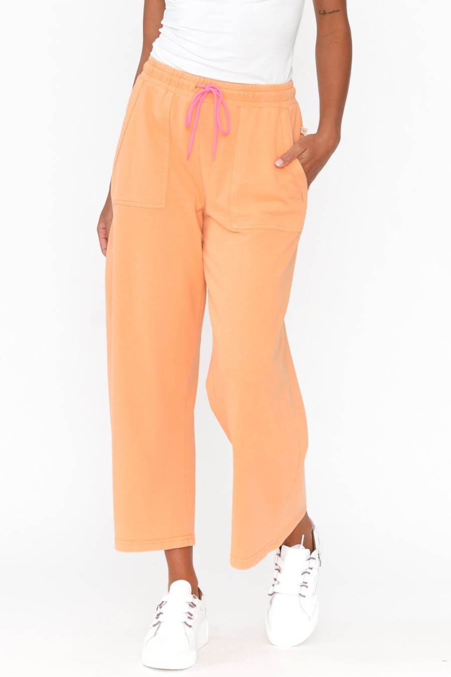 Clothing One Ten Willow Pants | Mariam Orange Relaxed Track Pant