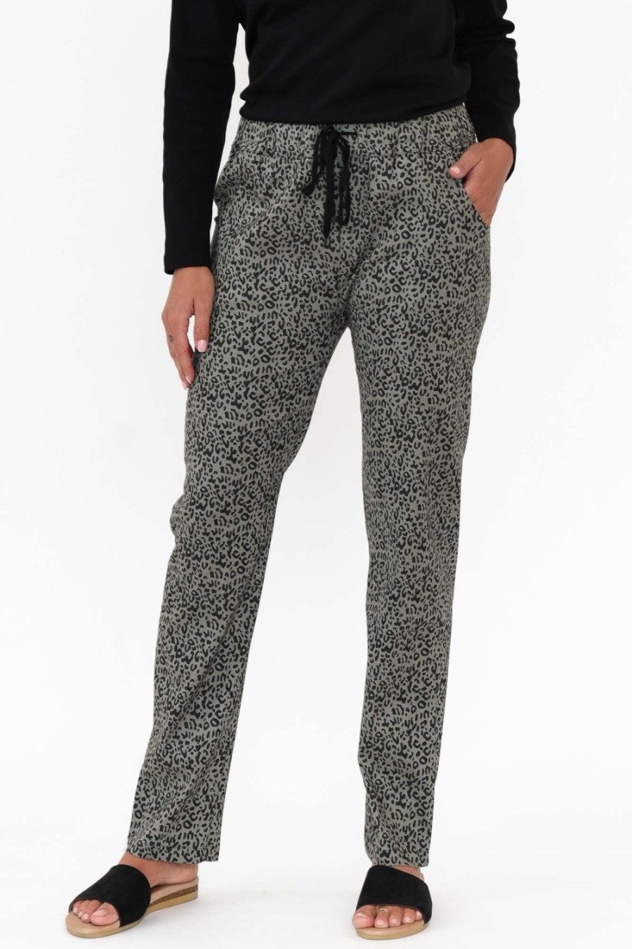 Clothing Cali and Co Pants | Kent Khaki Leopard Pant