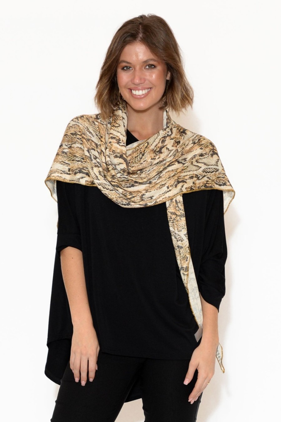 Clothing Lou Lou Scarves | Sutton Animal Bamboo Cashmere Scarf