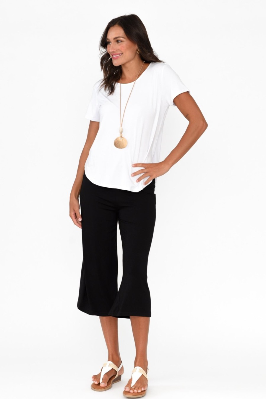 Clothing Bamboo Body Pants | Cassie Black Bamboo Cropped Pant