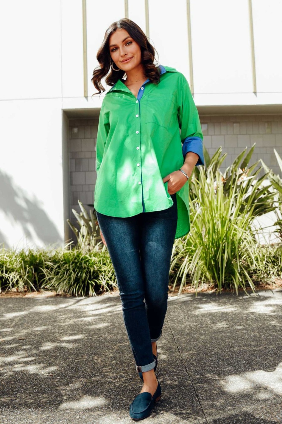 Clothing Soul Sparrow Shirts | Kingsley Green Cotton Shirt