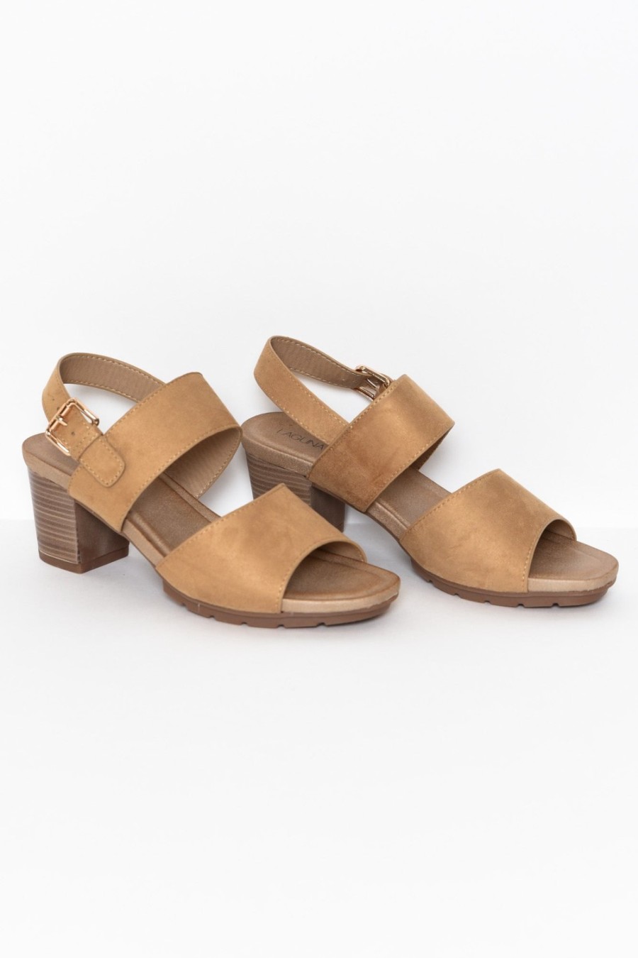 Shoes Laguna Quays Heeled Sandals | Horizon Tan Buckle Heel