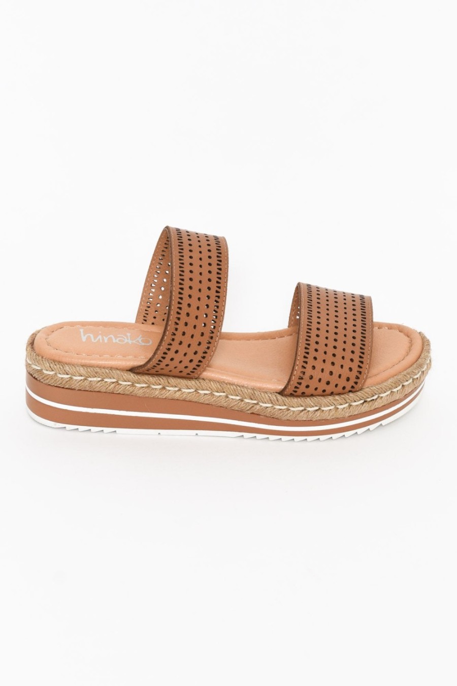 Shoes Hinako Slides | Jabiru Tan Leather Platform Slide